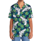 Western Bold Botanical Leaf Hawaiian Shirt Pattern Detail For Summer Holidays And Outdoor Fun
