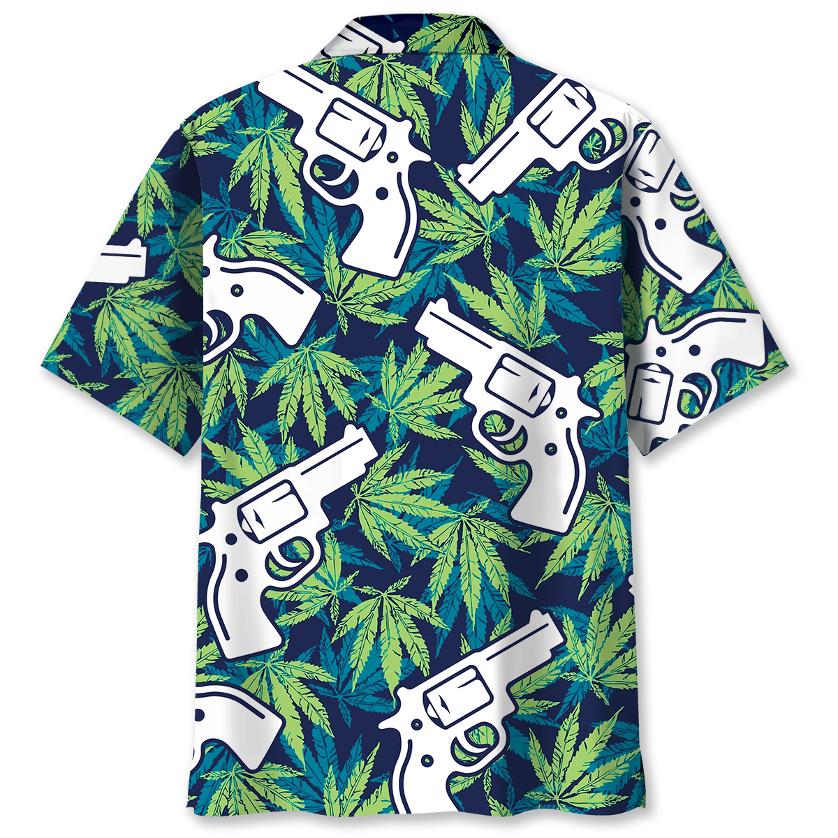 Western Bold Botanical Leaf Hawaiian Shirt For Coastal Adventures And Warm Weather Wear