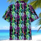 Neon Colorful Western Retro Hawaiian Shirt For Beach Parties And Weekend Getaways