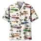 Tropical Boat Palm Tree Pontoon Coastal Hawaiian Shirt Artwork View For Coastal Escapes And Resort Style