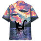 Forest Creature Riding Nessie Loch Ness Adventure Hawaiian Shirt For Warm Weather Adventures And Everyday Comfort