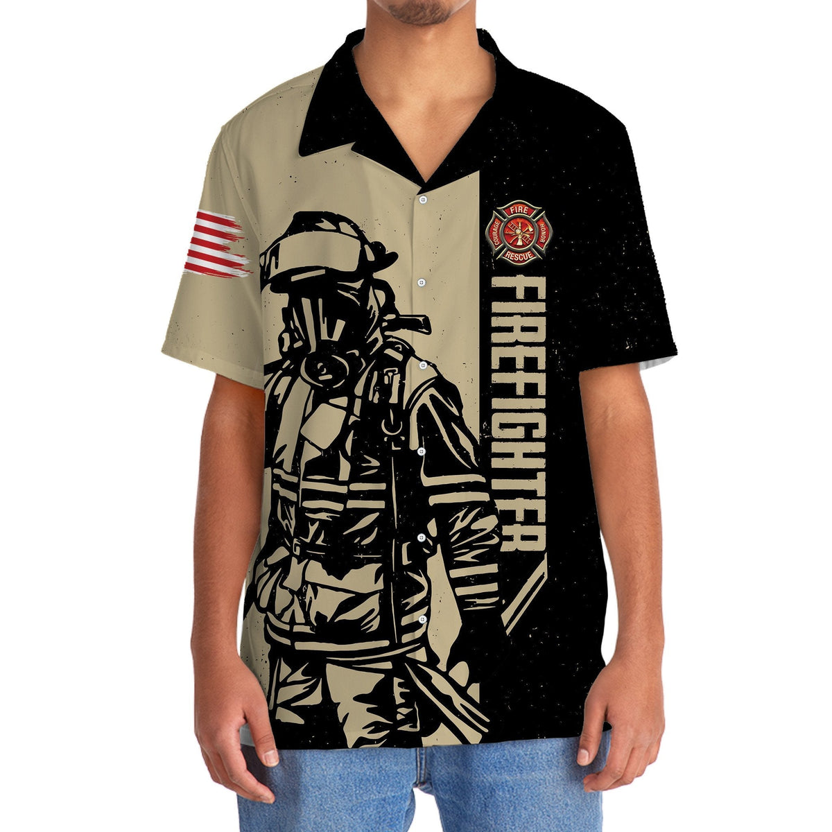 Firefighter Retired Dad Grandpa Tribute Hawaiian Shirt For Beach Parties And Weekend Getaways