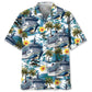 Tropical Cruise Hibiscus Pocket Hawaiian Shirt For Summer Vacation And Beach Travel