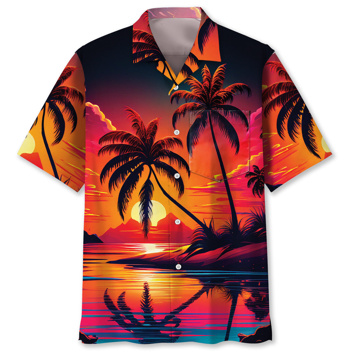 Firefighter Retirement Pocket Tribute Hawaiian Shirt Design Detail For Beach Days And Holiday Travel