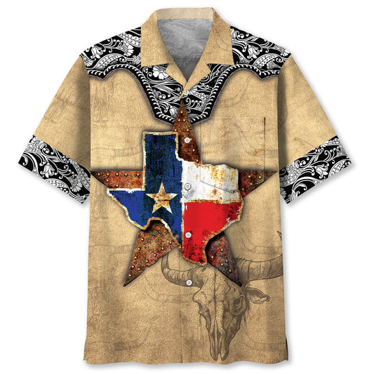 Texas Lone Star State Pocket Hawaiian Shirt Artwork View For Coastal Escapes And Resort Style