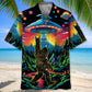 Alien Forest Creature Pocket Fun Hawaiian Shirt For Warm Weather Adventures And Everyday Comfort