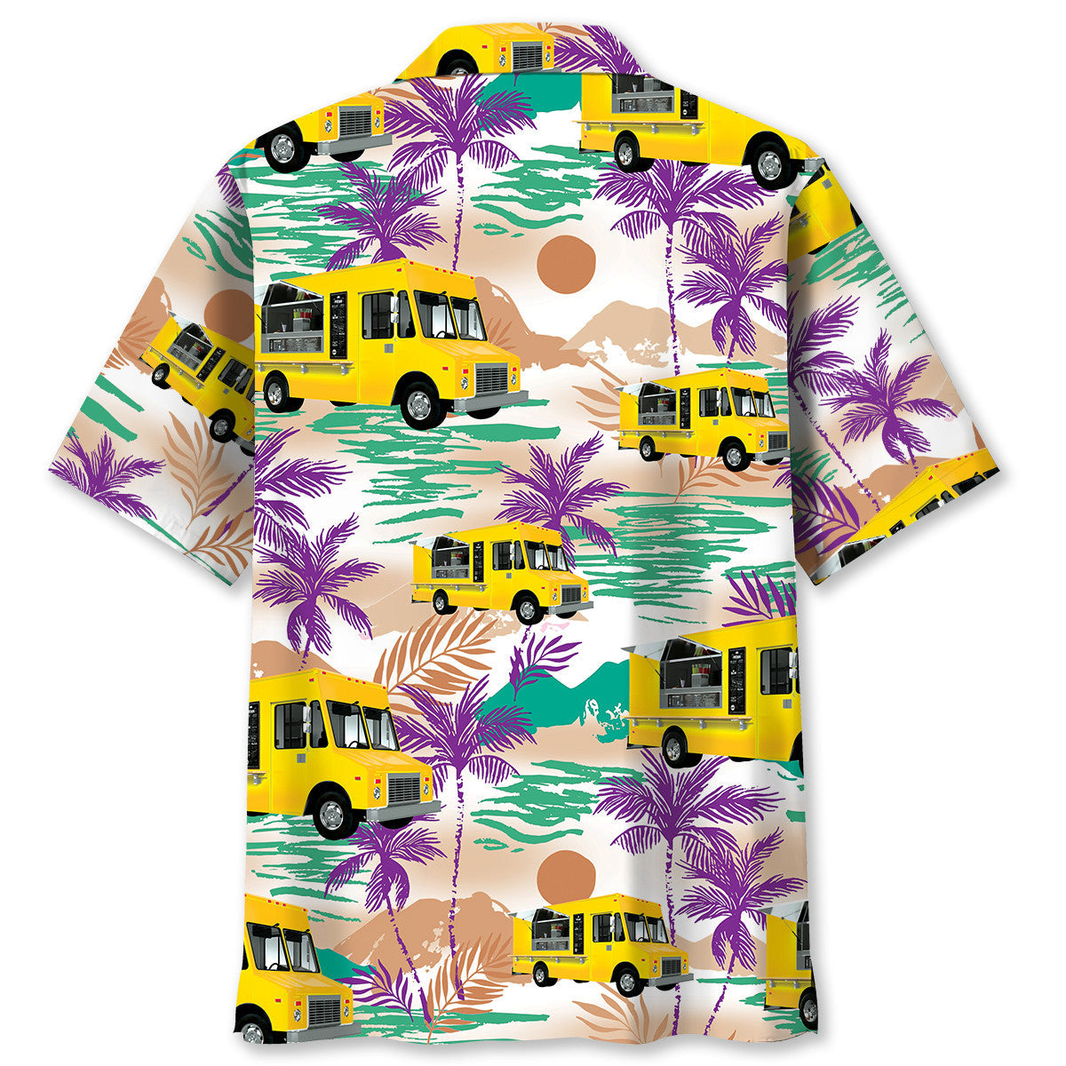 Funny Tropical Truck Food Hawaiian Shirt Artwork View For Coastal Escapes And Resort Style
