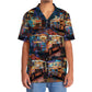 Vintage Retro Truck Street Food Hawaiian Shirt Pattern View For Relaxed Warm Weather Outfits