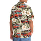 Vintage Red Retro Truck Street Food Hawaiian Shirt Artwork View For Weekend Travel And Beach Style