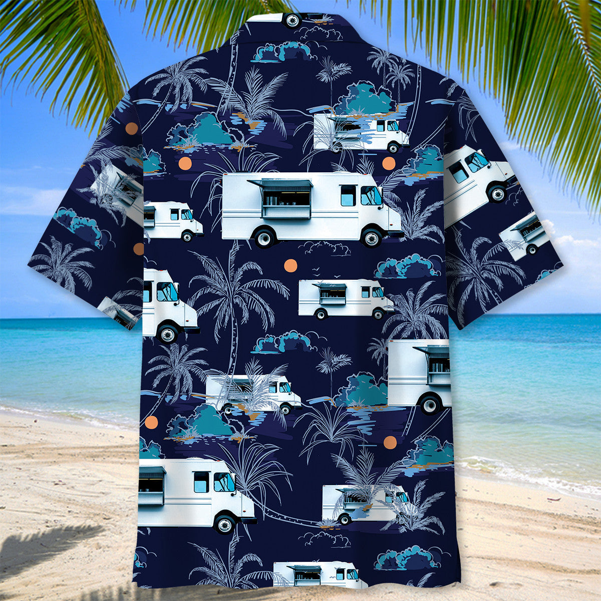 Tropical Truck Aloha Street Food Hawaiian Shirt Design View For Casual Summer Styling