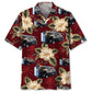 Floral Tropical Truck Street Food Hawaiian Shirt Pattern Detail For Vacation Travel And Daily Wear
