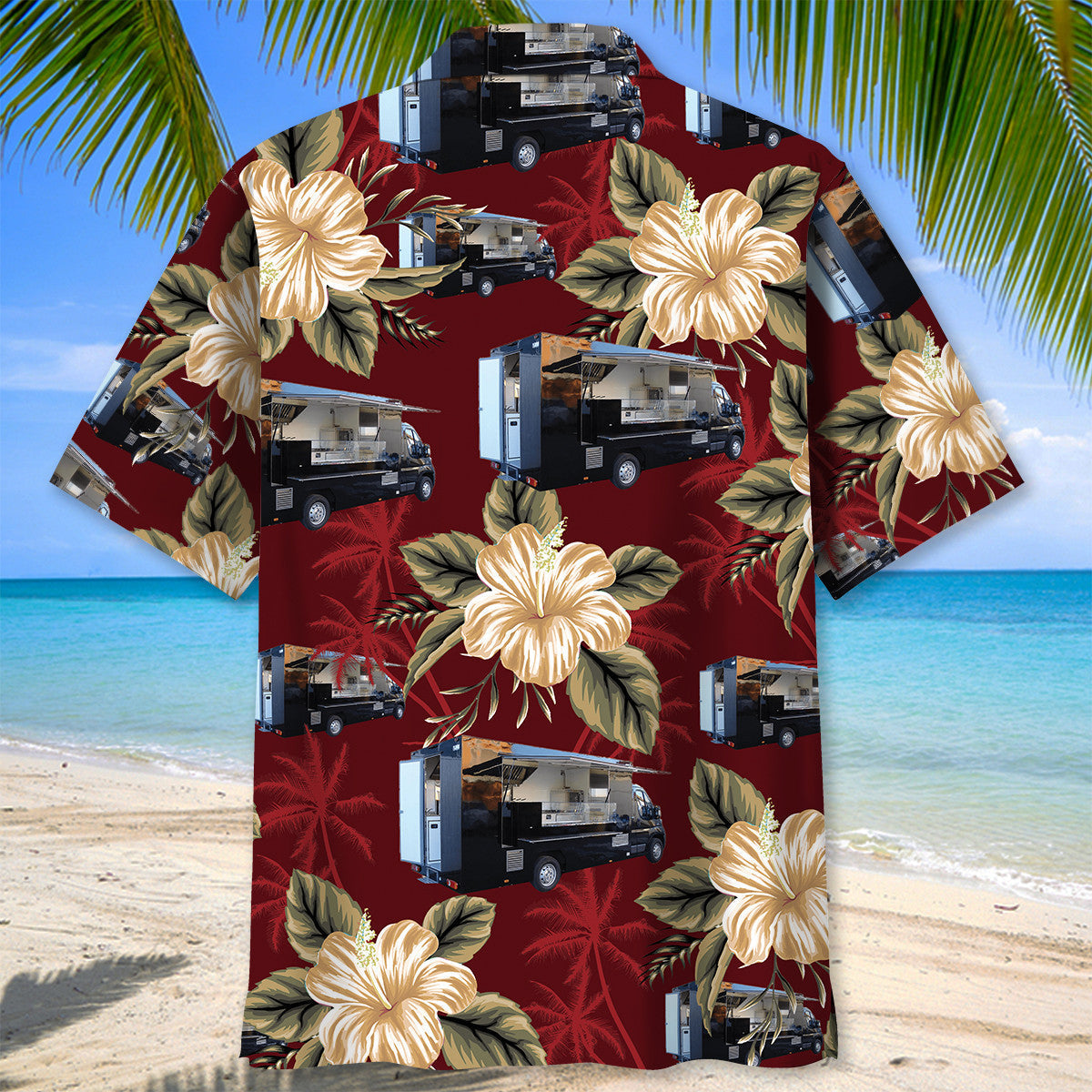 Floral Tropical Truck Street Food Hawaiian Shirt For Summer Events And Casual Outdoor Wear