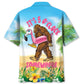 Tropical O'Clock Somewhere Forest Creature Hawaiian Shirt Pattern Detail For Summer Holidays And Outdoor Fun