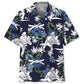 Blue Martial Arts Nature Adventure Hawaiian Shirt Design View For Resort Travel And Thoughtful Gifting