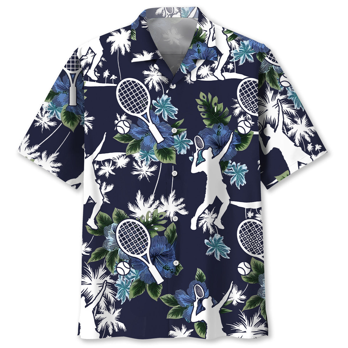 Blue Tennis Nature Adventure Hawaiian Shirt For Poolside Relaxation And Sunny Getaways