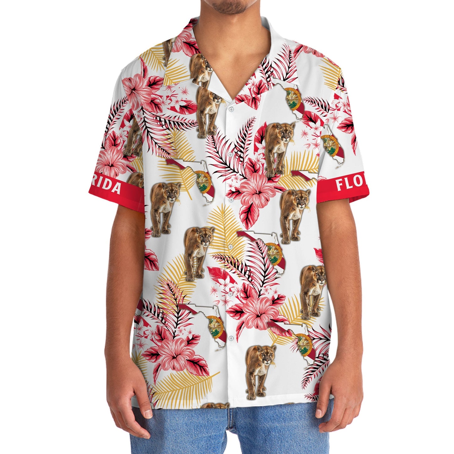 Florida Proud Coastal Hawaiian Shirt For Coastal Adventures And Warm Weather Wear
