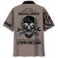 Bold Mechanic Skull Hawaiian Shirt Pattern View For Relaxed Warm Weather Outfits