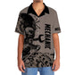 Bold Mechanic Skull Hawaiian Shirt Design View For Casual Summer Styling