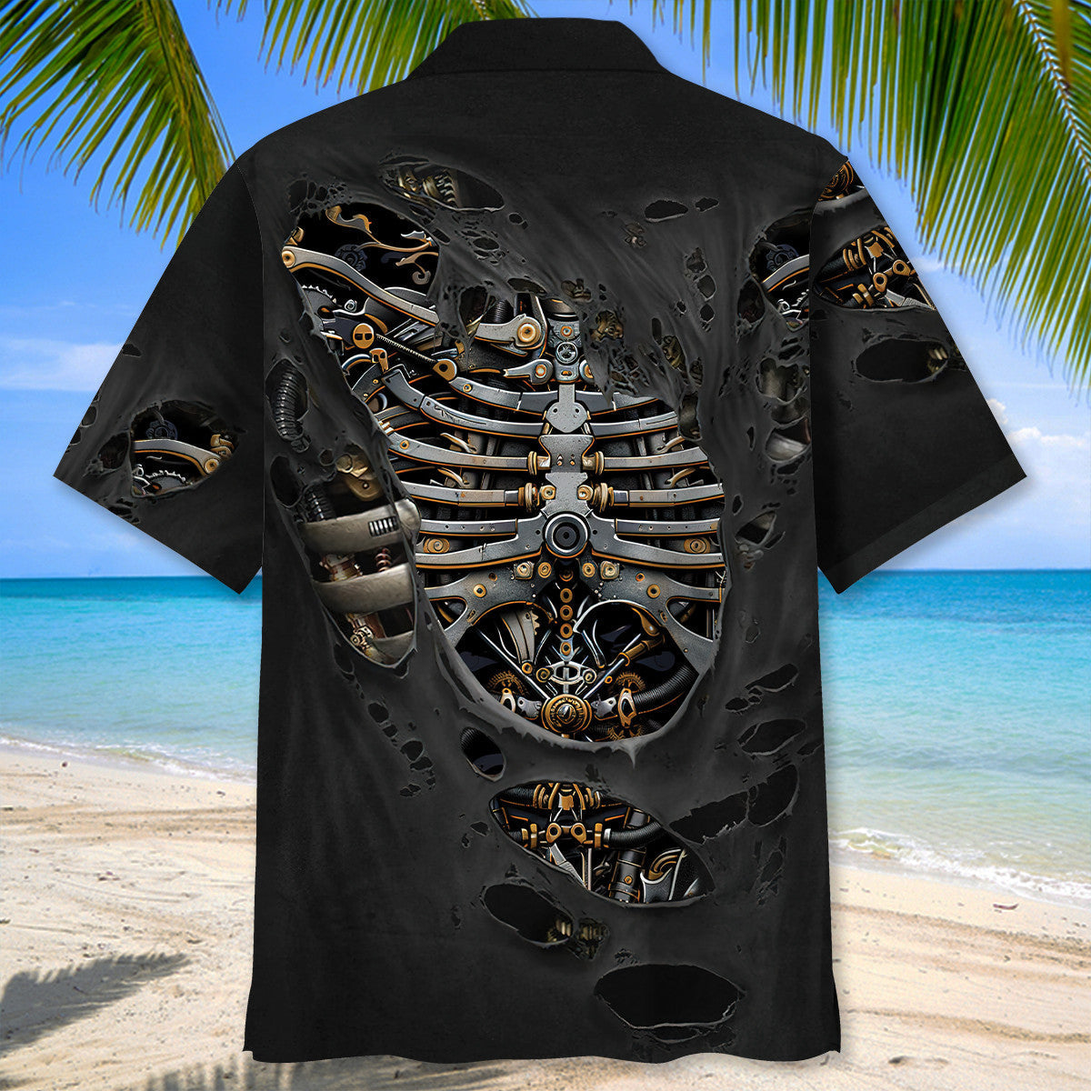 Rustic Mechanic Bones Hawaiian Shirt For Warm Weather Adventures And Everyday Comfort