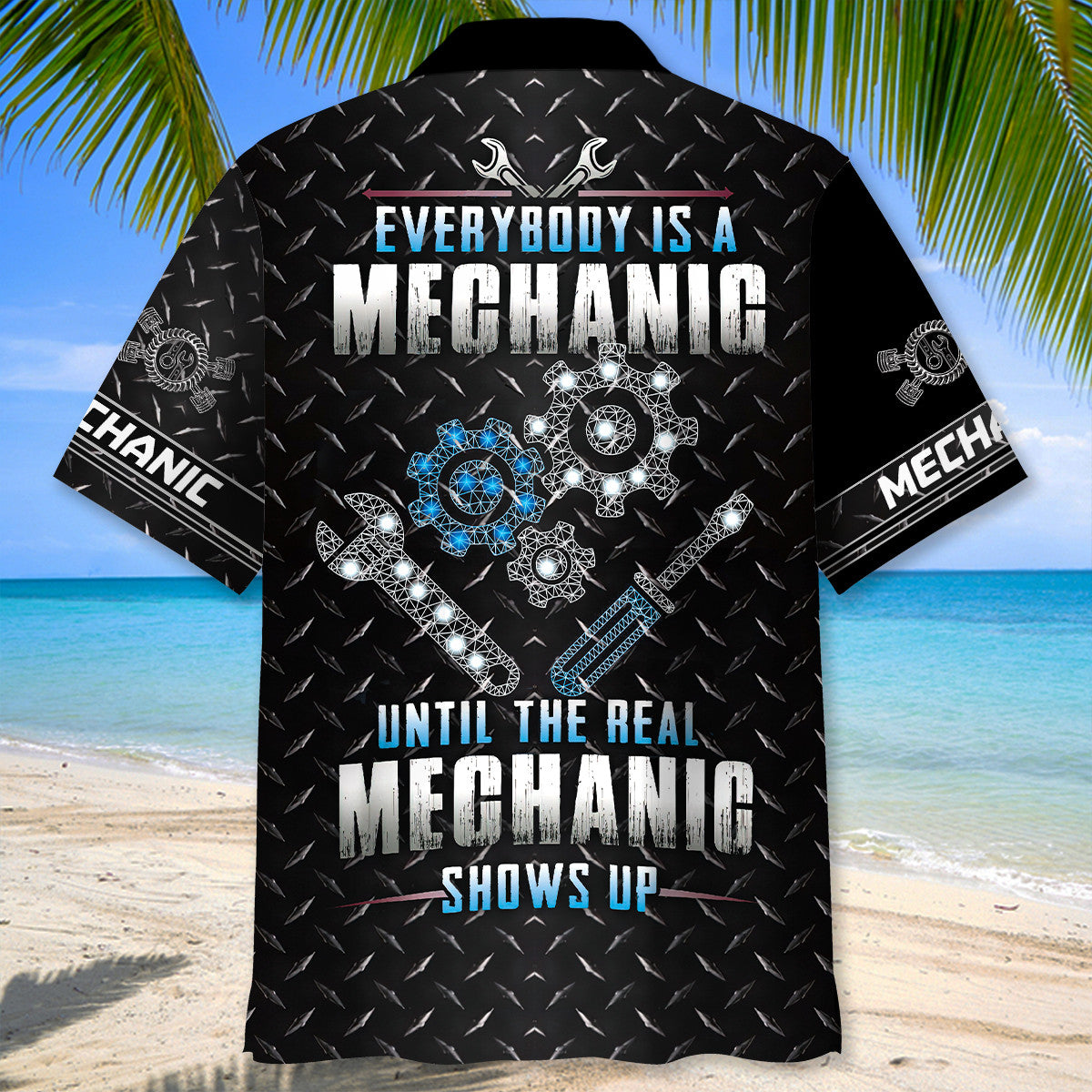 Rustic Mechanic Real Hawaiian Shirt For Summer Events And Casual Outdoor Wear