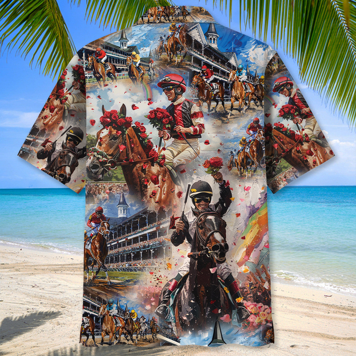 Classic Horse Derby Racing Winner Hawaiian Shirt For Resort Getaways And Comfortable Summer Activities