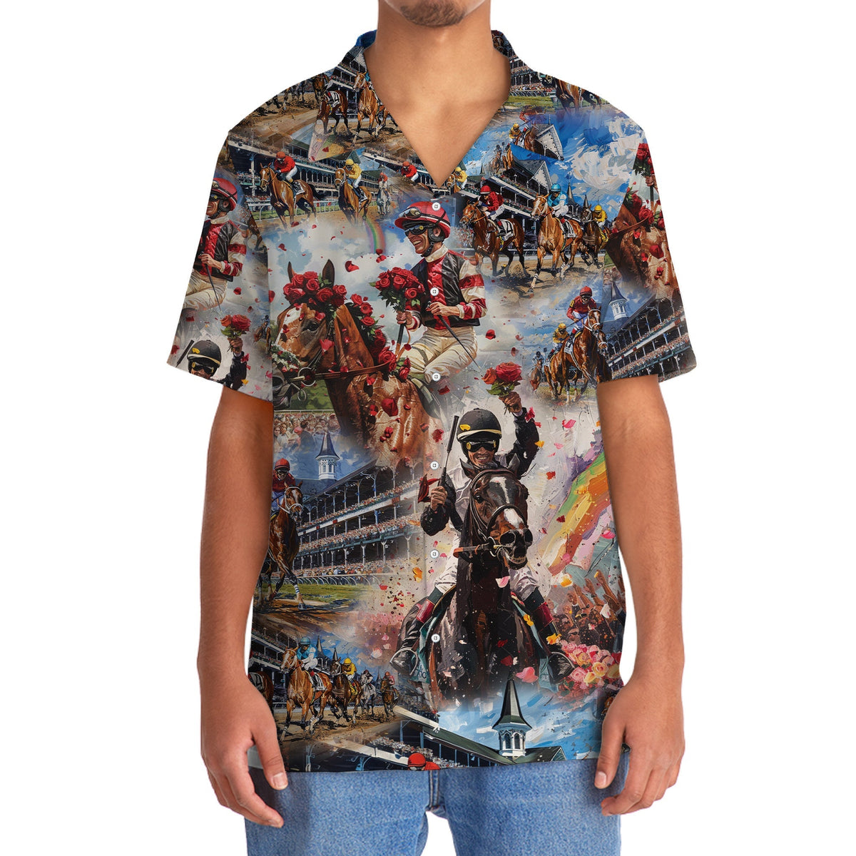 Classic Horse Derby Racing Winner Hawaiian Shirt For Summer Vacation And Beach Travel