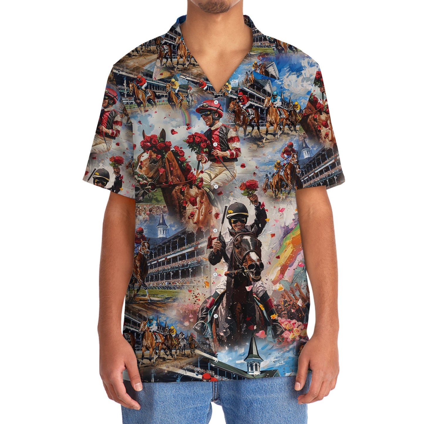 Classic Horse Derby Racing Winner Hawaiian Shirt For Summer Vacation And Beach Travel