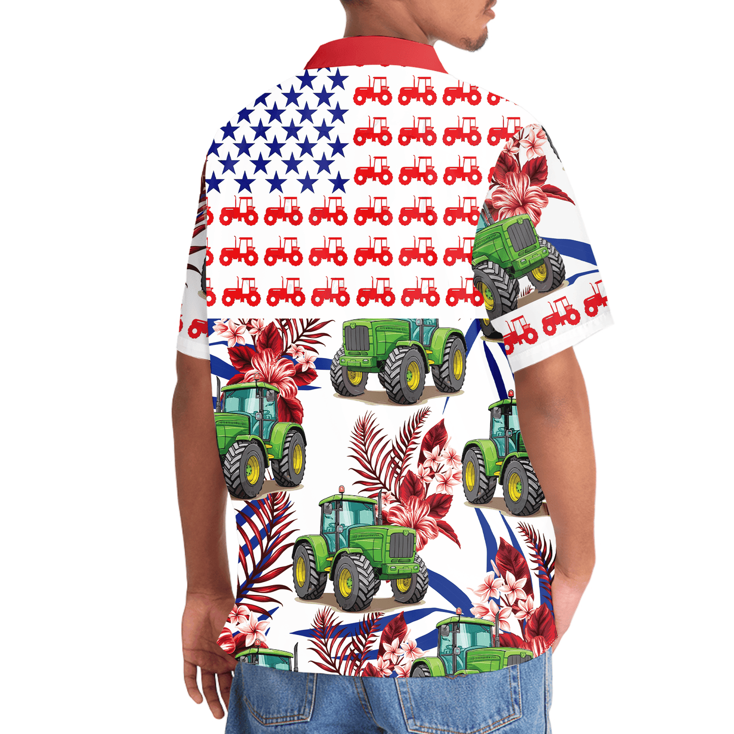 Green Tractor Proud Farm Hawaiian Shirt For Beach Parties And Weekend Getaways