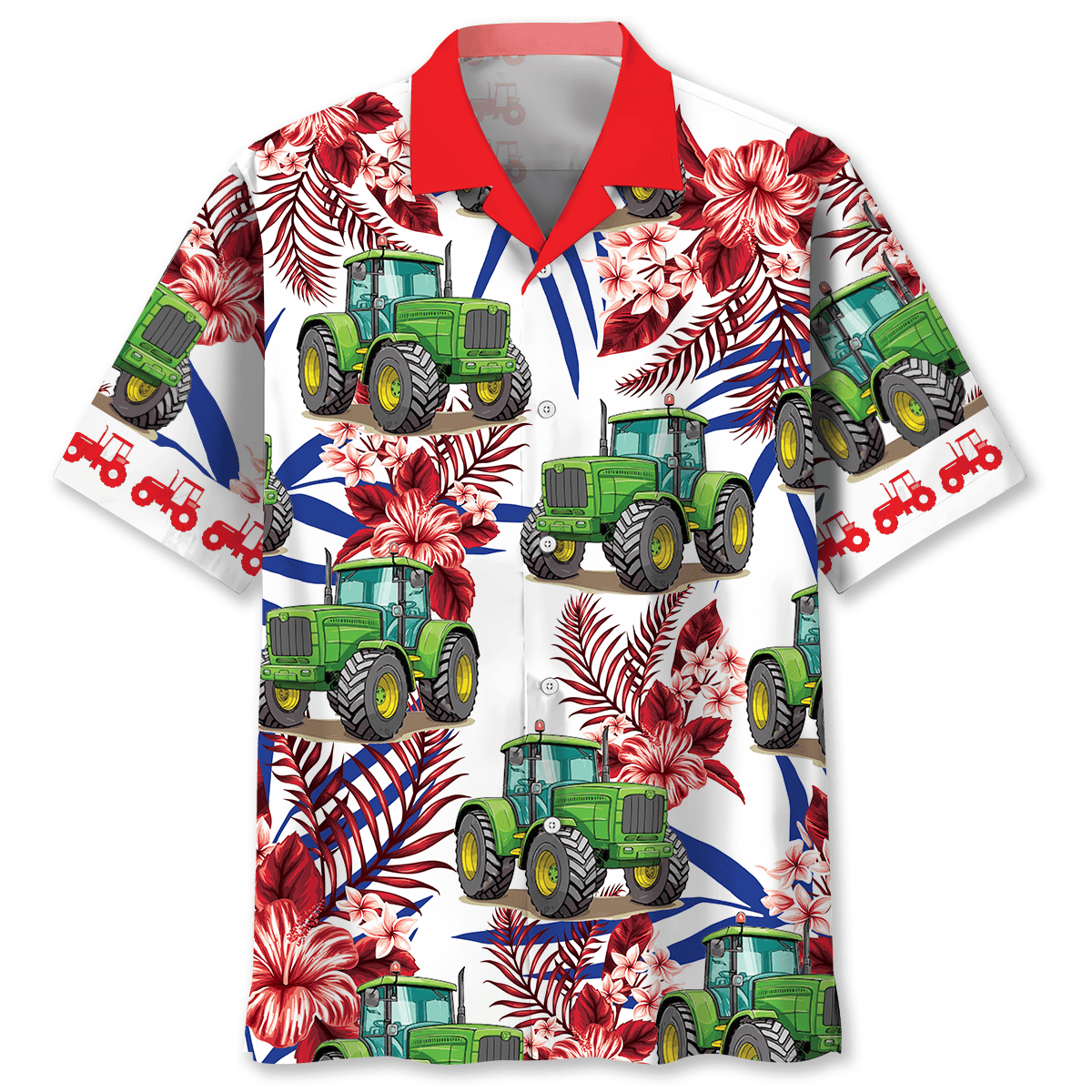 Green Tractor Proud Farm Hawaiian Shirt For Resort Getaways And Comfortable Summer Activities