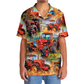Vintage Rustic Tractor Hawaiian Shirt For Poolside Relaxation And Sunny Getaways