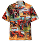 Vintage Rustic Tractor Hawaiian Shirt For Warm Weather Adventures And Everyday Comfort