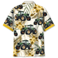 Tropical Green Tractor Farm Hawaiian Shirt For Warm Weather Adventures And Everyday Comfort