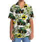 Tractor Crossing Farm Hawaiian Shirt Artwork Detail For Resort Trips And Outdoor Activities