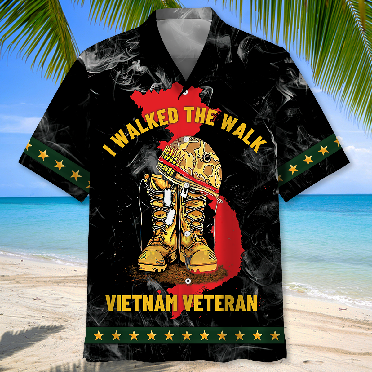 Vietnam Veteran Dad Grandpa Tribute Hawaiian Shirt For Resort Getaways And Comfortable Summer Activities