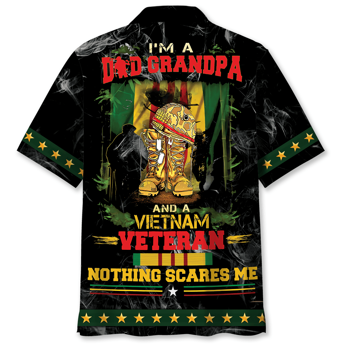 Vietnam Veteran Dad Grandpa Tribute Hawaiian Shirt For Summer Vacation And Beach Travel