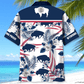 Western Bison Wyoming Proud Hawaiian Shirt Pattern View For Relaxed Warm Weather Outfits
