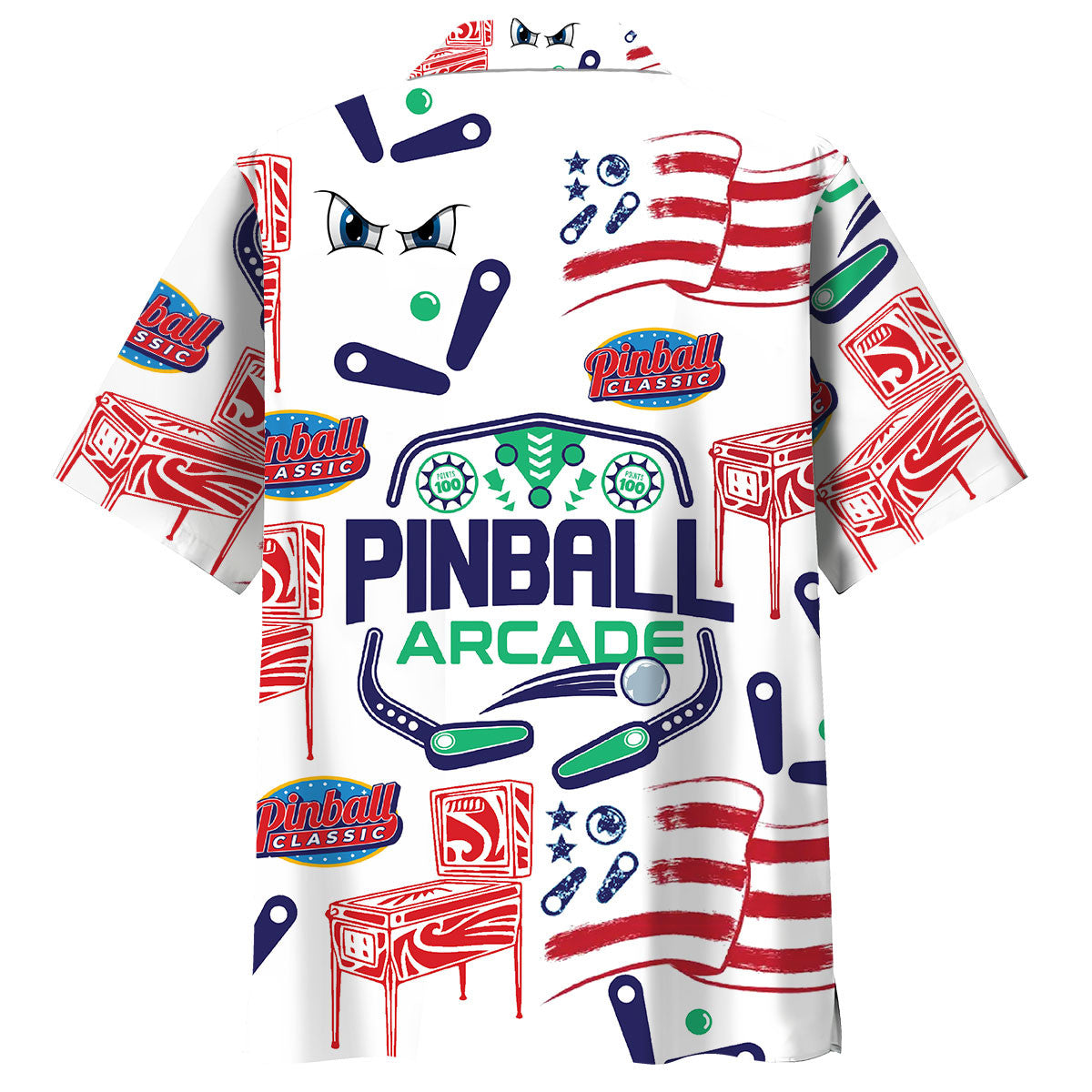 Retro Pinball Arcade Hawaiian Shirt For Poolside Relaxation And Sunny Getaways