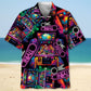 Neon Retro Pinball Arcade Hawaiian Shirt Design View For Resort Travel And Thoughtful Gifting