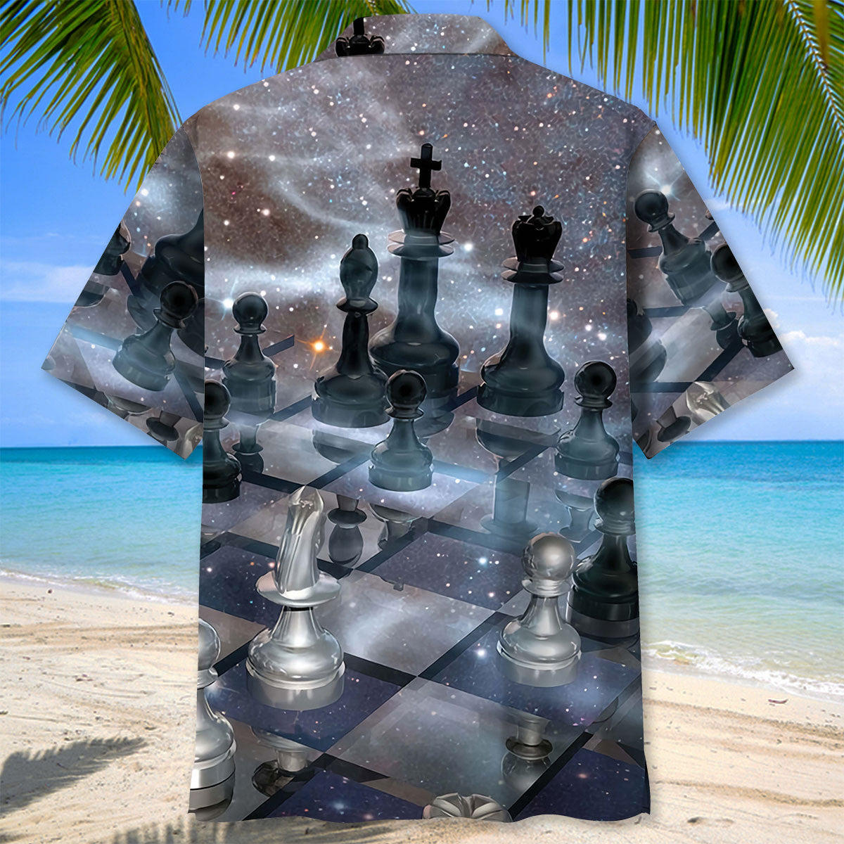 Play Chess Strategy Hawaiian Shirt Design View For Casual Summer Styling
