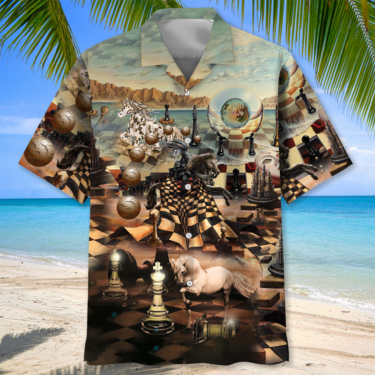 Chess Power Knight Strategy Hawaiian Shirt For Summer Events And Casual Outdoor Wear
