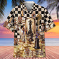 Vintage Retro Beautiful Chess Hawaiian Shirt Artwork View For Weekend Travel And Beach Style