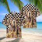 Vintage Retro Beautiful Chess Hawaiian Shirt Pattern View For Relaxed Warm Weather Outfits