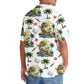 Tropical Dinosaur Teacher Fun Hawaiian Shirt For Vacation Days And Relaxed Coastal Outings