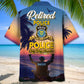 Police Retirement Tribute Hawaiian Shirt Artwork Detail For Resort Trips And Outdoor Activities