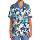 Blue Dirtbike Racing Adventure Hawaiian Shirt Design View For Resort Travel And Thoughtful Gifting