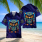 Night Owl Midnight Hawaiian Shirt Artwork View For Coastal Escapes And Resort Style