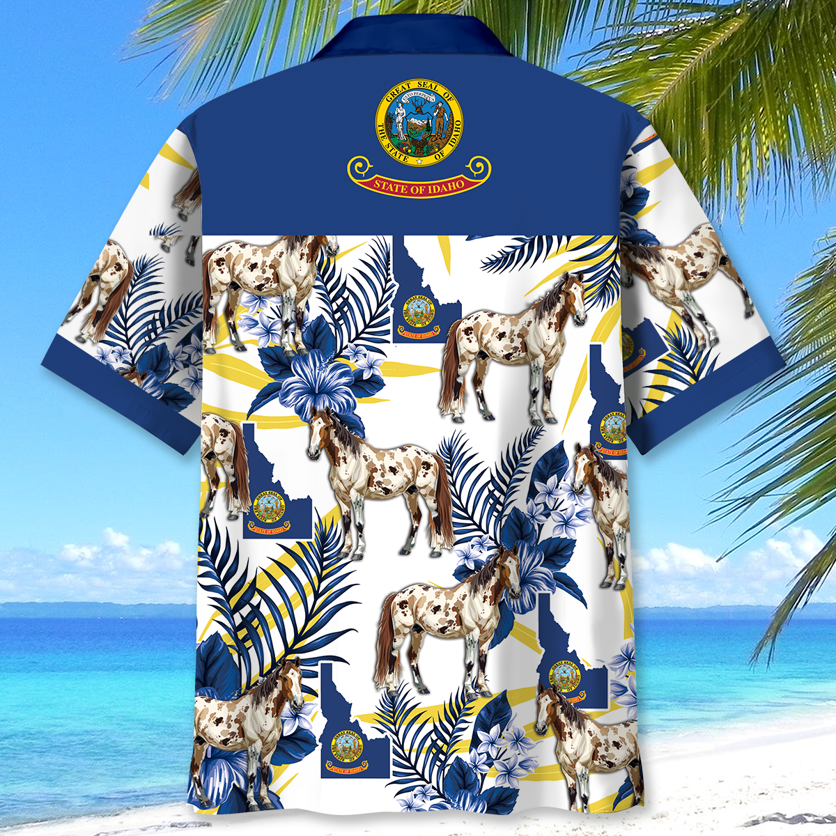 Western Idaho Proud Appaloosa Hawaiian Shirt Design View For Resort Travel And Thoughtful Gifting