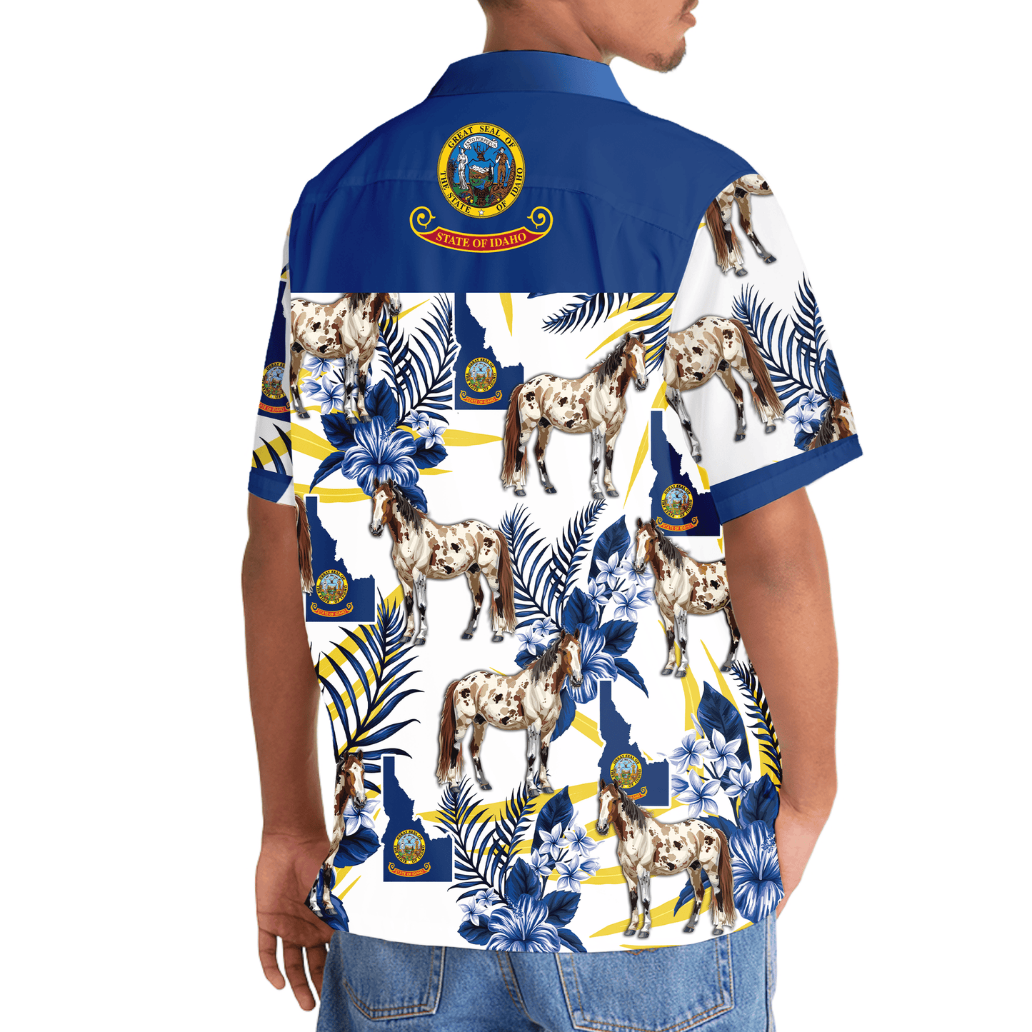 Western Idaho Proud Appaloosa Hawaiian Shirt For Vacation Days And Relaxed Coastal Outings