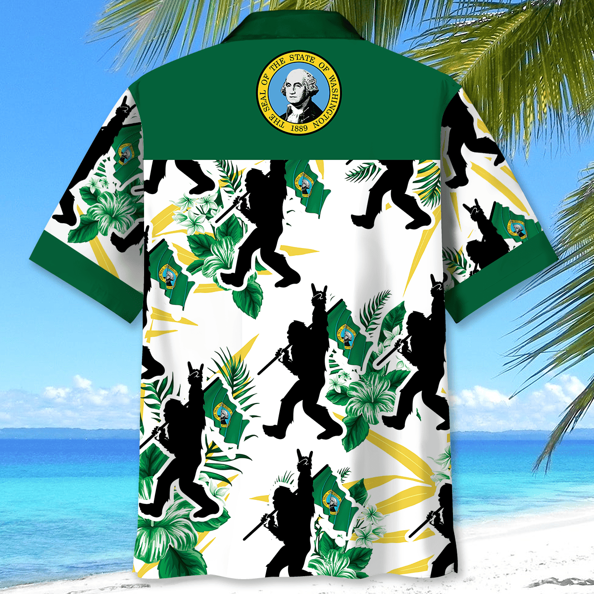 Washington Forest Creature Wilderness Hawaiian Shirt Design View For Casual Summer Styling
