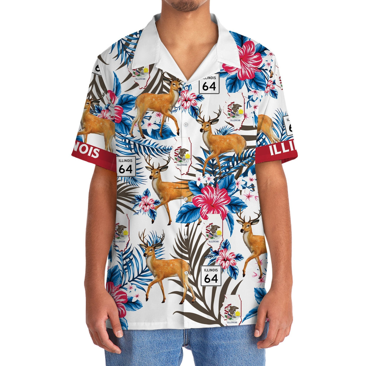Illinois Proud Midwest Hawaiian Shirt Design View For Resort Travel And Thoughtful Gifting